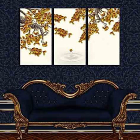 Tranh Canvas treo tường nghệ thuật | Tranh bộ nghệ thuật 3 bức | HLB_113