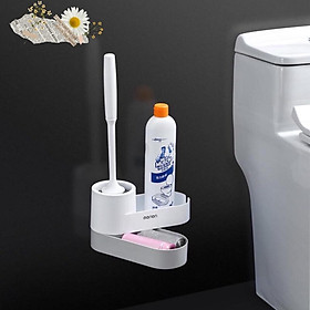 Mua Cây chổi cọ nhà vệ sinh cao cấp có thêm ngăn chứa đồ lắp đặt dán tường