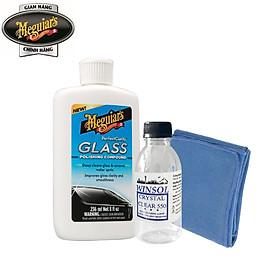 Meguiar's Combo Tẩy ố mốc kính ô tô Glass Polishing Compound & CC550, CB2401