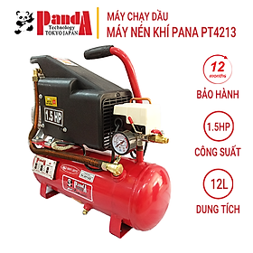Máy nén khí chạy dầu Panda PT4213, Bình 12L, Công suất 1.5HP, Dùng bơm xe, bắn đinh, vặn ốc