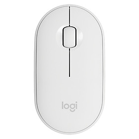 Logitech Pebble 2.4GHz Wireless Bluetooth Dual-mode Mouse Ergonomic Mute Mouse Plug and Play for PC Laptop White