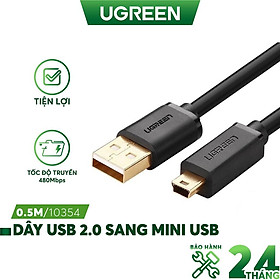 Cáp sạc USB 2.0 sang mini USB độ dài từ 0.25-3m UGREEN US132 - Hàng chính hãng