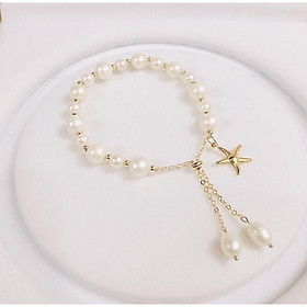 Vòng Tay Hạt Ngọc Trai Nước Ngọt 8 Ly Mix Charm Sao Biển Dễ Thương - Trường Thịnh Ngọc Trai