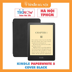 Combo máy đọc sách Kindle Paperwhite 5 (11th gen) tặng kèm bao da ( Cover ) - Hàng nhập khẩu