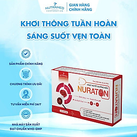 Viên uống Nuraton hỗ trợ tăng cường lưu thông máu não và cải thiện tuần hoàn máu não (60 viên) - Nutramed