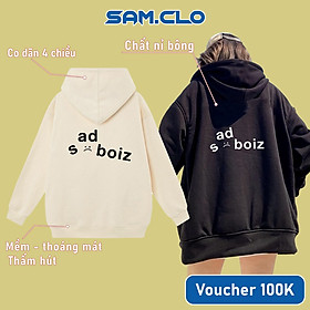 Áo khoác nỉ SAM CLO nam nữ chui có mũ tay dài thu đông freesize dáng Unisex HOODIE SADBOIZ ICON