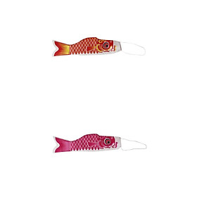 2 Pieces Japanese Carp Windsock Streamer Fish Flag Kite Nobori