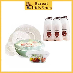 Mua Combo 100 Màng Bọc Thực Phẩm Có Chun Co Dãn Tái Sử Dụng - Màng Bọc Thực Phẩm Gấu