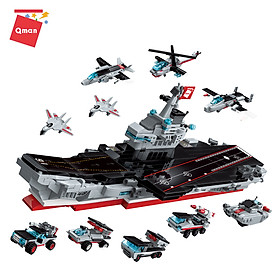 Đồ chơi xếp hình, lắp ráp lego Qman 1418D: Tàu sân bay Liaoning 678 chi tiết