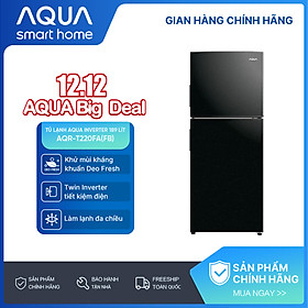 Tủ Lạnh Aqua Inverter 189 lít AQR-T220FA(FB) - Bảo hành 2 năm - Miễn phí vận chuyển - Hàng chính hãng
