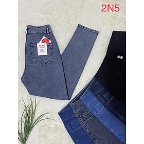 Quần jean dài lưng cao 2 nút có size 26-42 . Vải dày và co giãn. YUME JEAN BIGSIZE