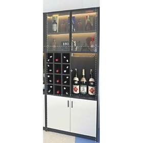 Mua TỦ RƯỢU SANG TRỌNG khung gỗ cánh nhôm