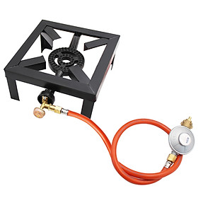 8KW Gas Boiling Ring Cast Iron Burner L LPG Stove Outdoor Cooker Iron Frame Portable Fire Control Stove