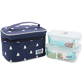 Mua Bộ 2 Hộp Thủy Tinh Cường Lực Glasslock 715ml Và Hộp Chia Ngăn 1000ml + Túi Giữ Nhiệt