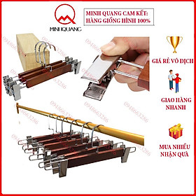 Mua kẹp quần áo gỗ-kẹp gỗ màu nâu-đầu móc inox sáng-chuyên dùng để mắc quần-áo-chân váy ..