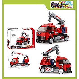 Đồ Chơi Mô Hình, Bộ Đồ Chơi Lắp Ghép Xếp Hình Ô Tô, Xe Nâng, Xe Bồn Mini Với 100+ PSC