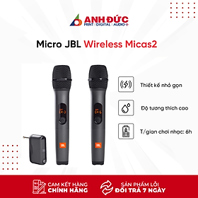Micro không dây hiệu JBL WIRELESSMICAS2 - Hàng Chính hãng