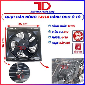 Quạt dàn nóng 14x14 inch 36x36 cm loại 24V Model M60