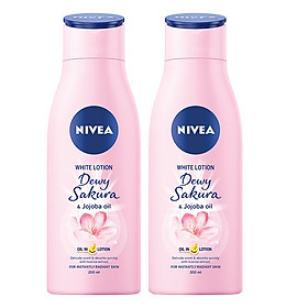 Combo 2 Chai Sữa Dưỡng Thể Dưỡng Trắng Nivea Dewy Sakura (200ml*2)
