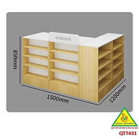 Mua Quầy tính tiền  Bàn thu ngân cho cửa hàng tiện lợi  siêu thị mini QTT431 - NỘI THẤT LẮP RÁP VIENDONGADV