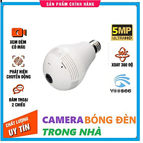 Mua (Lỗi 1 đổi 1)  Camera Yoosee 360 Độ Không Dây Hình Bóng Đèn Mắt Cá Tích Hợp WiFi xem toàn cảnh panorama - Hàng chính hãng