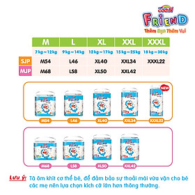 Tã Quần Goon Friend Doremon Mới Gói Cực Đại XL40 (12kg ~ 17kg) + Tặng thêm 6 miếng tiết kiệm hơn (pack mới)