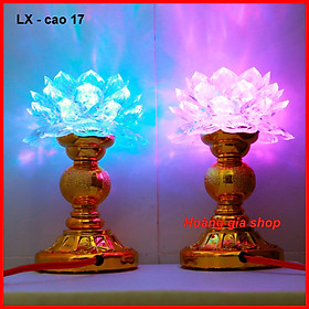 Mua Bộ 2 đèn thờ đổi 7 màu LX - cao 17 Đèn bàn thờ  đồ thờ cúng  thờ phật  thờ ông địa  gia tiên