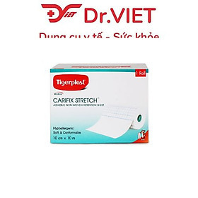 băng keo co giãn Carifix Stretch (10cm x 10m) băng cố định y tế đàn hồi cao dùng quấn vết thương thể thao phục hồi bảo vệ da thoáng khí bám dính tốt không gây kích ứng phù hợp gia đình phòng khám bệnh viện y tế chuyên dụng cao cấp chính hãng uy tín tốt!!!