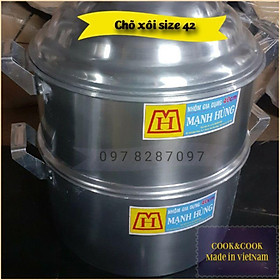 Mua Chõ hấp xôi  chõ đồ xôi size 42 nhôm cao cấp đồ 15 đến 20 cân gạo