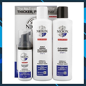 Bộ dầu gội xả Nioxin 6 Chemically Treated Hair Progressed Thinning Travel Kit Cho tóc uốn duỗi tẩy có dấu hiệu thưa rụng Mỹ 150ml