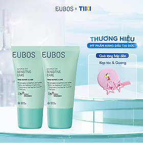 Combo Hai Chai Mini Kem Dưỡng Da Tay Cho Da Nhạy Cảm EUBOS SENSITIVE HAND REPAIR & CARE 25ml