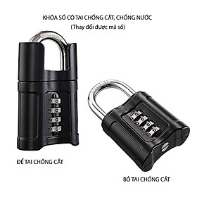 Mua Khóa số chống cắt loại 4 mã số TY25011  móc khóa thép cứng D8cm  vỏ hợp kim kẽm mạ không gỉ