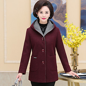 (HÀNG SẴN) Áo Khoác Dạ Nữ Mũ Trùm Đầu Sang Trọng AD36 - Hàng Quảng Châu Cao Cấp