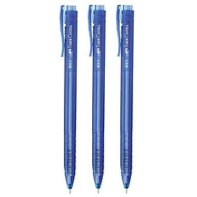 Faber-Castell-Bút Bi Rx7 0.7, Blue (Needle Point) (3 Cây)