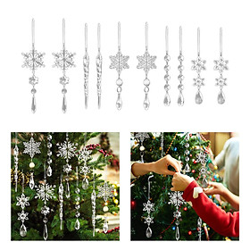 Hình ảnh Christmas Party Decoration DIY Transparent Clear Acrylic Snowflake Ornaments