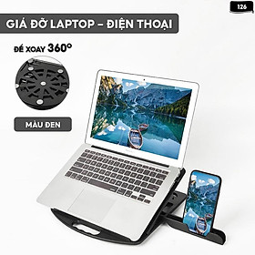 Mua Giá Đỡ Tản Nhiệt Laptop Xoay 360 Độ Kiêm Khay Để Điện Thoại Thông Minh Đa Năng Chất Liệu Nhựa Cao Cấp Tản Nhiệt 126