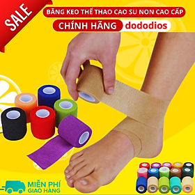 Combo Hộp 24 Cuộn Băng Cuốn Tự Dính, Băng Cuốn Cao Su Non, Băng Keo Thể Thao Chống Chấn Thương (Kích thước 5cm*4.5m), Băng keo thể thao đá bóng, băng cuốn thể thao vải tự dính, băng quấn y tế cuốn ngón tay, cổ tay, cổ chân - Hàng chính hãng dododios