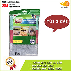 Gói 3 Cái Khăn lau bếp Microfiber tiện dụng Scotch Brite 3M