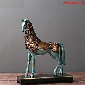 Mô hình tượng Ngựa decor trang trí kích thước lớn để bàn , chất liệu nhựa tổng hợp , dùng để làm quà tặng may mắn mã đáo