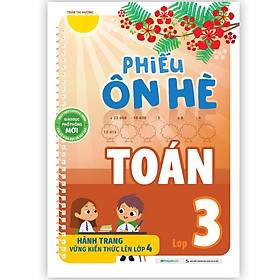 Sách Phiếu ôn hè Toán lớp 3 - MGB