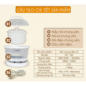 Mua Nồi Chưng Yến Homepro 700ml HP - 7M Hàng chính hãng