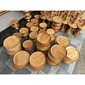 Mâm bồng gỗ gõ ,đĩa đựng trái cây bằng gỗ ngang 20-24 cm