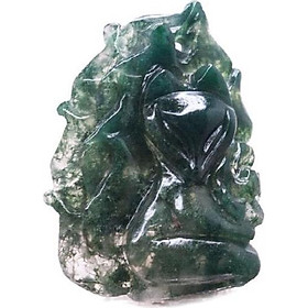 Mặt dây chuyền hồ ly đá Chalcedony - VietGemstones