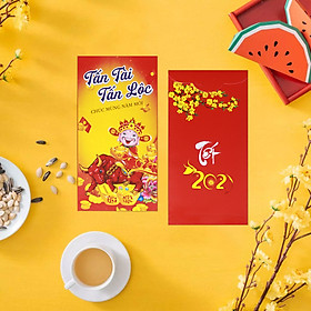 Bao Lì Xì Thần Tài - Tấn Tài Tấn Lộc (10 Cái)
