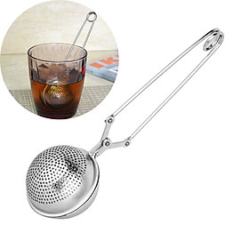 Mua Dụng cụ lọc pha trà có tay kẹp hình cầu loại D5cm làm bằng INOX đục lỗ