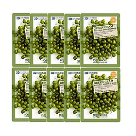 Mặt Nạ Nuôi Dưỡng Da 3D Foodaholic Green Gram Natural Essence Mask 23ml