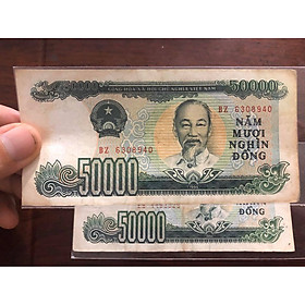 Mua Tiền 50000 đồng Việt Nam 1994 sưu tầm  tặng kèm bao nilong bảo quản riêng