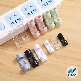 Mua Bộ 20 kẹp nhựa cố định dây cáp điện dán tường dán bàn KDC20