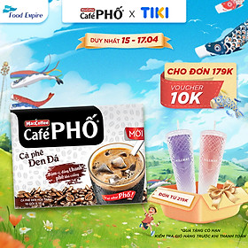 Cà phê Phố Đen Đá - Maccoffee (hộp 10 gói x 16g)