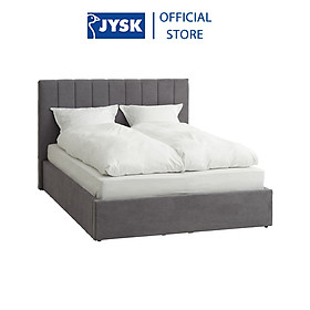 Mua Giường | JYSK Agerfeld | gỗ công nghiệp/vải polyester | xám đậm | R160/180xD200cm